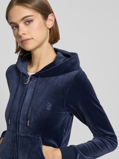 Juicy Couture Sweatjacke mit Logo-Stitching Modell 'ROBERTSON' Dunkelblau 3