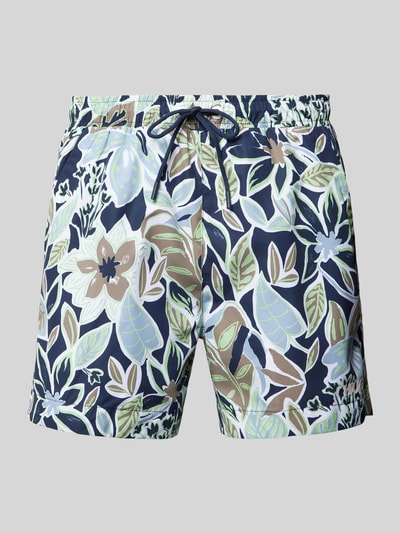 HUGO Relaxed Fit Badeshorts mit Label-Print Modell 'CALALA' Blau 1