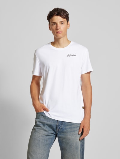 G-Star Raw T-shirt met labelprint Wit - 4