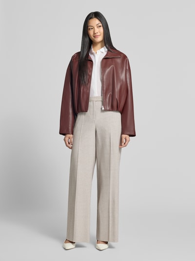 HUGO Wijde broek van katoenmix model 'Herberta' Offwhite - 1