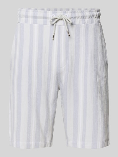 Lindbergh Relaxed Fit Shorts mit Strukturmuster Modell 'terry' Hellgrau 2