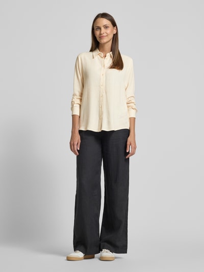 Selected Femme Regular Fit Bluse aus Viskose-Leinen-Mix Modell 'VIVA' Sand 1