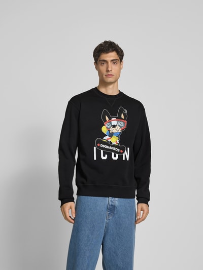 Dsquared2 Oversized Sweatshirt aus Baumwolle Black 4