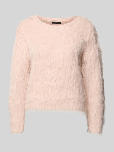 Oui Strickpullover aus Kunstfell Hellrosa 2