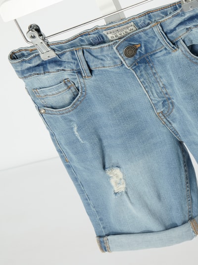 Review for Teens Jeansbermudas im Destroyed Look Hellblau 3