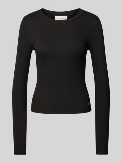 Calvin Klein Jeans Longsleeve mit Rippenstruktur Black 2