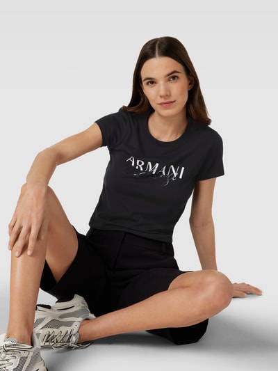 ARMANI EXCHANGE T-Shirt mit Label-Print Black 3