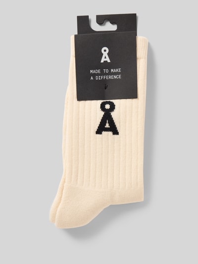 Armedangels Sokken met labeldetail, model 'SAAMU' Offwhite - 3
