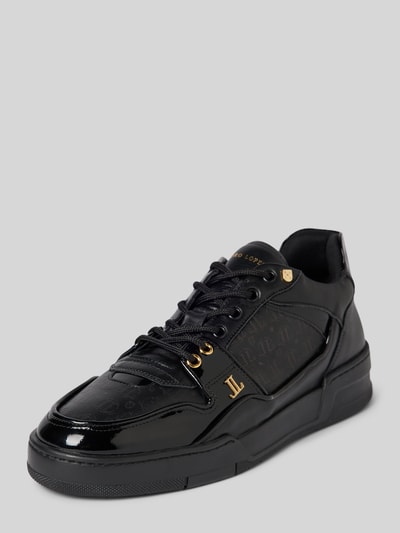 Leandro Lopes Ledersneaker mit Applikationen Modell 'Jordy' Black 1