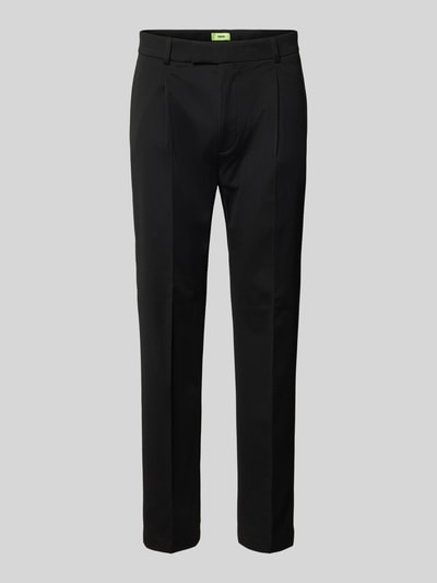 Cinque Stoffen broek met bandplooien, model 'Slato' Zwart - 2