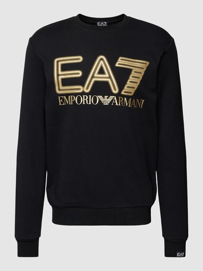 EA7 Emporio Armani Sweatshirt met labelprint Zwart - 2