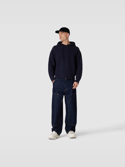 Lardini Hoodie in Strick-Optik Dunkelblau 1