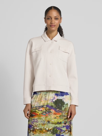 Christian Berg Woman Bluza rozpinana z wykładanym kołnierzem i kieszeniami na piersi Écru 4