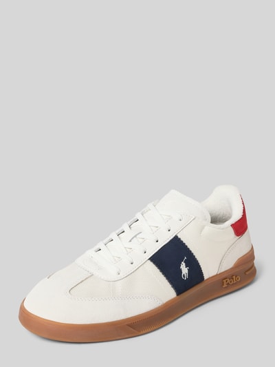 Polo Ralph Lauren Low Top Sneaker mit Rindsleder-Anteil Modell 'HERITAGE AERA' Weiss 1
