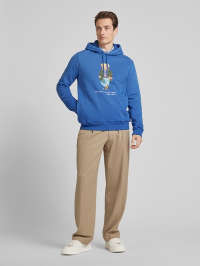 Polo Ralph Lauren Hoodie mit Motiv- und Label-Print Hellblau 1