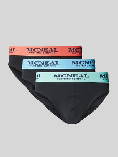 MCNEAL Slip mit elastischem Logo-Bund im 3er-Pack Black 1