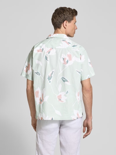 Jack & Jones Premium Regular fit vrijetijdsoverhemd met resortkraag, model 'PALERMO' Lindegroen - 5