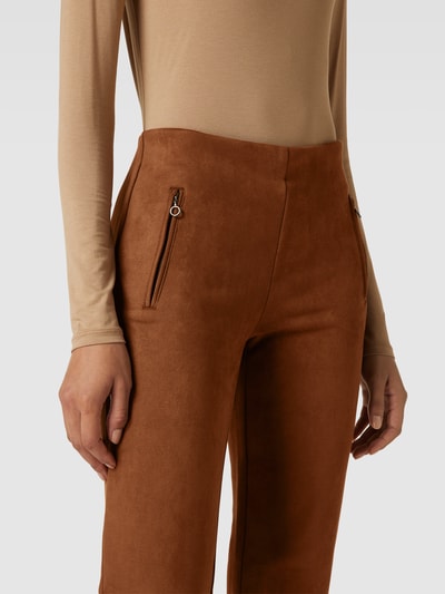 Christian Berg Woman Broek met ritszakken Cognac - 3