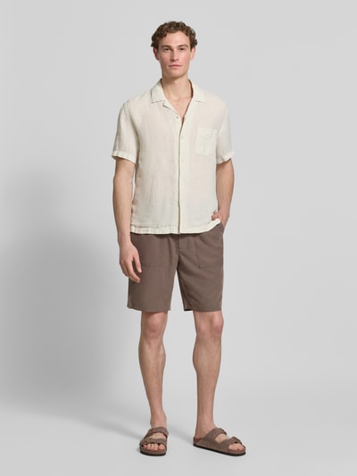 CK Calvin Klein Regular Fit Sweatshorts aus Modal-Mix Mittelbraun 1