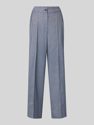 MORE Spodnie w kant z mieszanki wiskozy Jeansowy niebieski 2