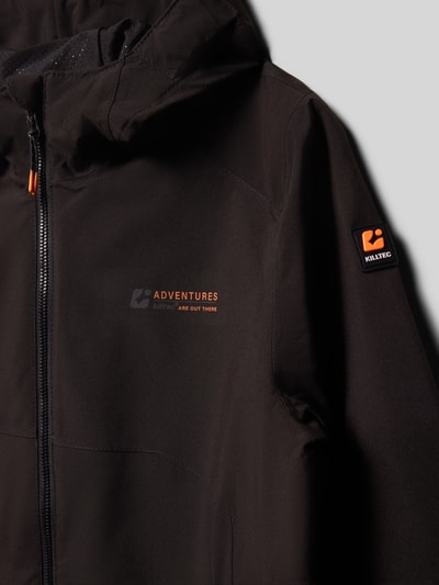Produktfoto, Regular Fit Jacke mit Logo-Detail von Killtec in Schwarz, Kapuze, Eingrifftaschen mit Reißverschluss, glatte Textur