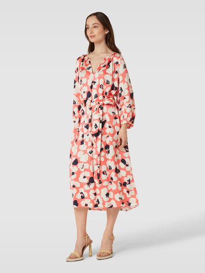 Seidensticker Midi-jurk van viscose met all-over motief Offwhite - 1