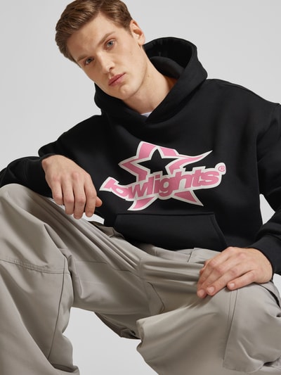 Low Lights Studios Hoodie mit Label-Print Modell 'Superstar' Black 3