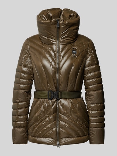 Blauer Usa Steppjacke mit Stehkragen Khaki 2