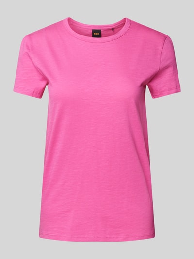 BOSS Orange T-Shirt mit Rundhalsausschnitt Modell 'Esla' Pink 2