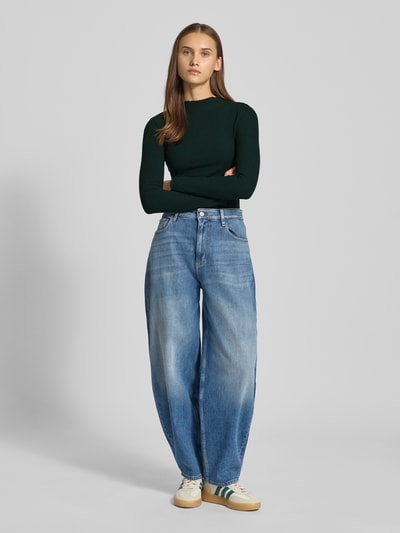 Only Slim Fit Langarmshirt mit Viskose-Anteil Modell 'LEMMA' Dunkelgruen 1