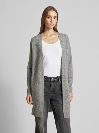 Christian Berg Woman Lange cardigan met kapmouwen Middengrijs gemêleerd - 4