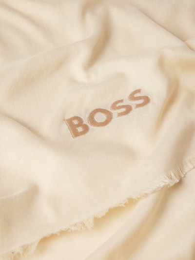 BOSS Schal mit Label-Detail Modell 'Arvin' Offwhite 2