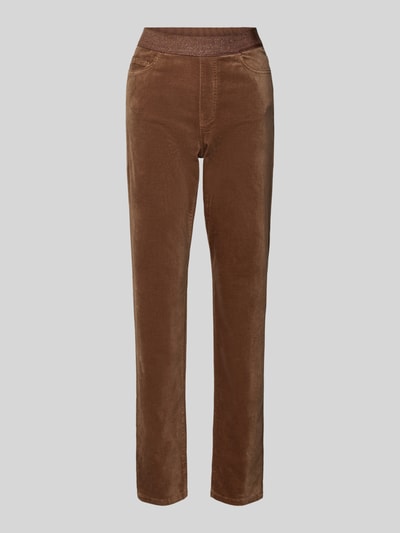 Marc Cain Hose mit elastischem Bund Mittelbraun 2