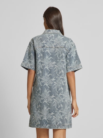 YAS Jeansjurk in minilengte met 1/2-mouwen, model 'FLAMERA' Jeansblauw - 5