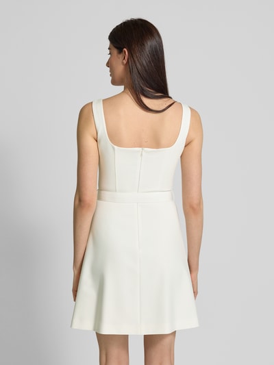 HUGO Minikleid mit Taillengürtel Modell 'Kamena' Weiss 5