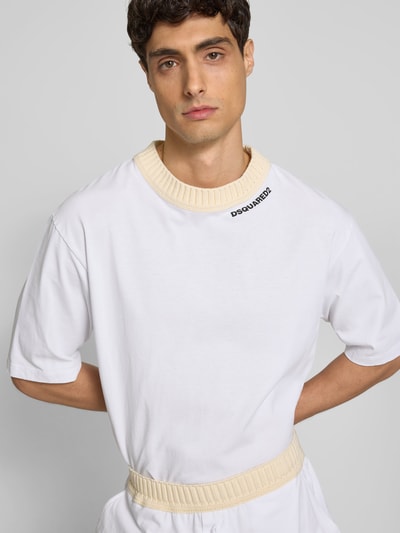 Dsquared2 Loose Fit T-Shirt mit Tunnelzug Weiss 3