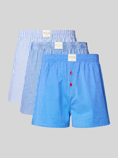 Phil&Co. Boxershort met labelpatch in een set van 6 stuks Marineblauw - 1