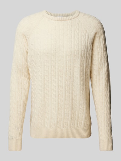 Lindbergh Strickpullover mit gerippten Abschlüssen Offwhite 2