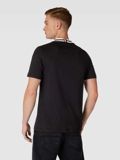 Tommy Hilfiger T-shirt met labelstitching, model 'LAUREL' Zwart - 5