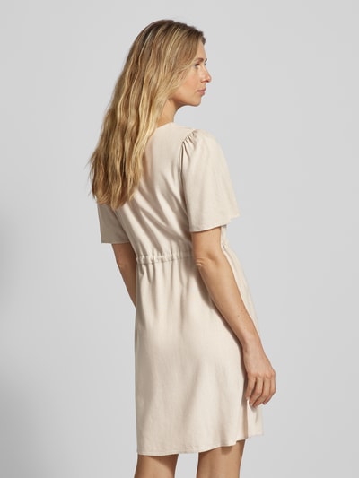 Vero Moda Mini-jurk met strikceintuur, model 'MYMILO' Taupe - 5
