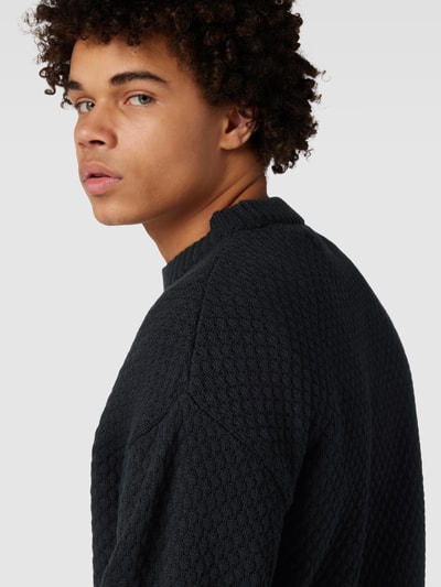 Jack & Jones Sweter z dzianiny z okrągłym dekoltem model ‘LAKEWOOD’ Czarny 3