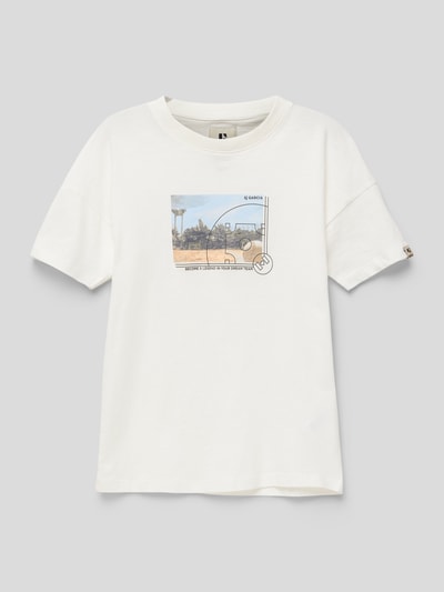 Garcia T-shirt met motiefprint Offwhite - 1