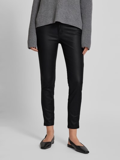 Buena Vista Skinny fit broek in leerlook, model 'Italy' Zwart - 4