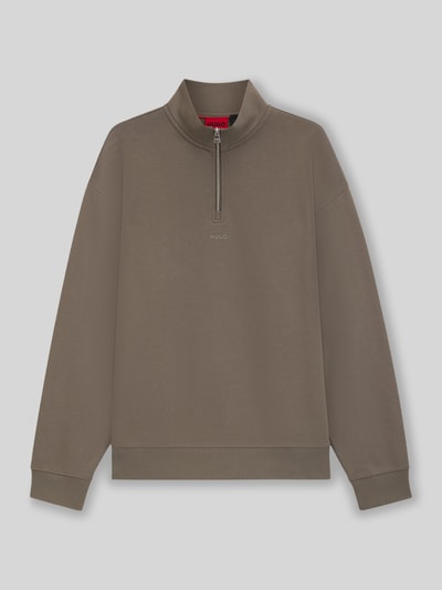 HUGO Relaxed Fit Sweatshirt aus Baumwolle Modell 'DURTY' Mittelgrau 2