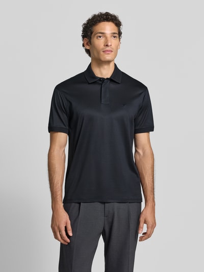 Emporio Armani Slim Fit Poloshirt mit Logo-Stitching Marine 4