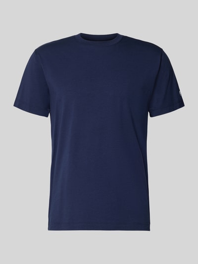 Produktfoto, Regular Fit T-Shirt mit Rundhalsausschnitt von Fabletics, niebieski, bawełniano-modalowy, krój regular fit, krótki rękaw