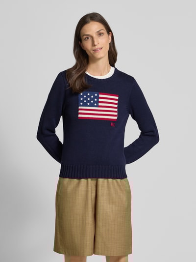 Polo Ralph Lauren Strickpullover mit Motiv-Stitching Marine 4