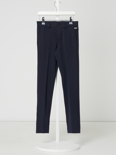 Jack & Jones Slim Fit Chino aus Jersey Modell 'Marco' Marine 1