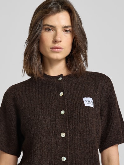 VILLA SOPHIE Strickjacke aus Viskose-Mix mit 1/2-Arm Modell 'MONA' Dunkelbraun 3