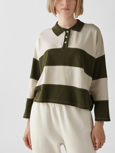 The Great Poloshirt mit Streifenmuster Dunkelgrün 6